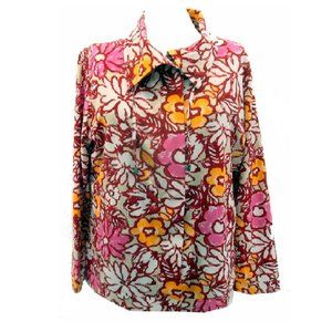 NWT Chico's Zenergy Women's Casual Jacket Sz 0 Neema Zipper Snap, Floral